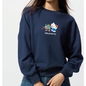 Uniqlo x Sanrio Characters Supermarket Hello Kitty Sweatshirt in Navy Blue